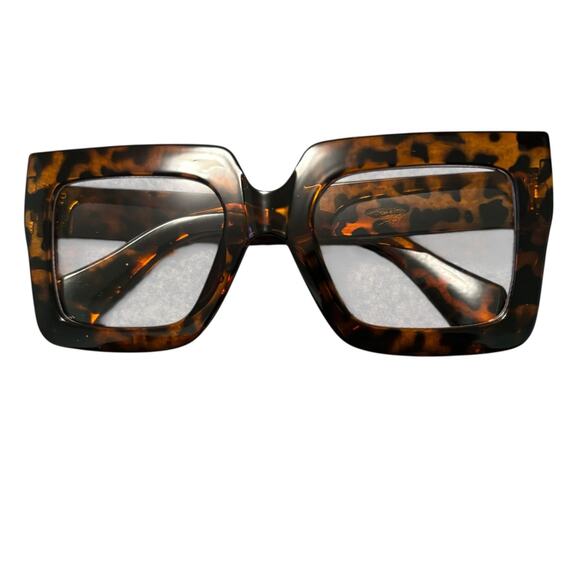 Oversized Tortoiseshell Retro Style Sunglasses - Picture 2 of 6